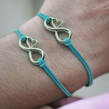 Duo de bracelets assortis Coeur infini - Symbole d’union éternelle 2