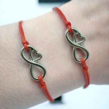 Duo de bracelets assortis Coeur infini - Symbole d’union éternelle 3