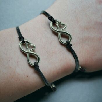 Duo de bracelets assortis Coeur infini - Symbole d’union éternelle 10