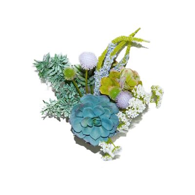 Bouquet di piante grasse ed eucalipto
