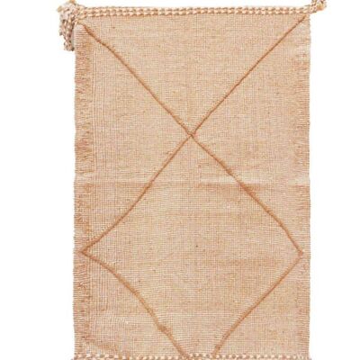 Alfombra bereber Kilim marroquí de pura lana 102 x 167 cm