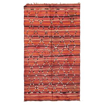 Alfombra bereber Kilim marroquí de pura lana 126 x 208 cm