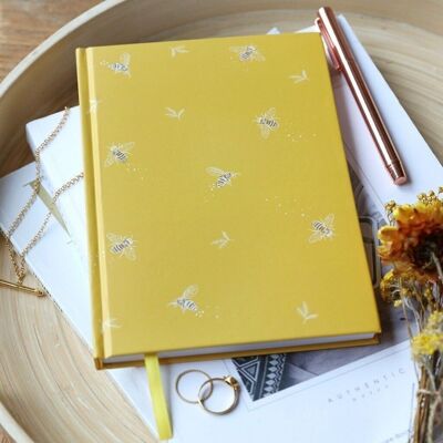 Carnet de notes bourdon jaune