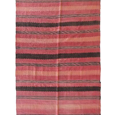 Alfombra bereber Kilim marroquí de pura lana 144 x 253 cm