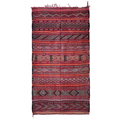Alfombra bereber Kilim marroquí de pura lana 150 x 285 cm