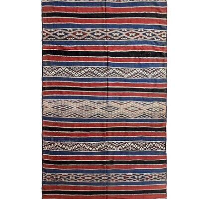 Tappeto berbero Kilim marocchino in pura lana 157 x 296 cm