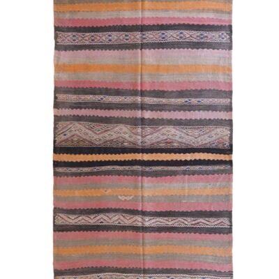 Tappeto berbero Kilim marocchino in pura lana 173 x 370 cm