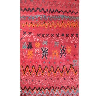 Alfombra bereber Kilim marroquí de pura lana 177 x 232 cm