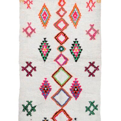 Tappeto berbero marocchino in pura lana 134 x 241 cm