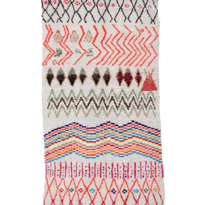 Tapis Berbere marocain pure laine 136 x 254 cm