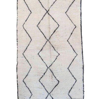 Tappeto berbero marocchino in pura lana 141 x 239 cm