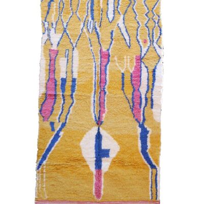 Tappeto berbero marocchino in pura lana 145 x 259 cm