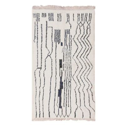 Tappeto berbero marocchino in pura lana 144 x 259 cm