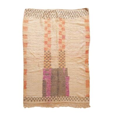 Alfombra bereber marroquí de pura lana 147 x 223 cm
