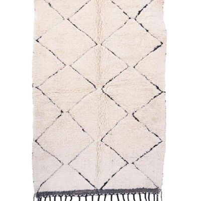 Alfombra bereber marroquí de pura lana 148 x 248 cm
