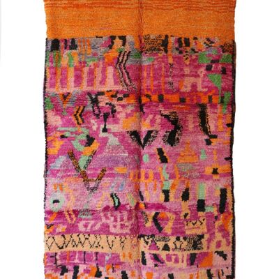 Alfombra bereber marroquí de pura lana 161 x 275 cm