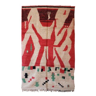 Tappeto berbero marocchino in pura lana 169 x 264 cm
