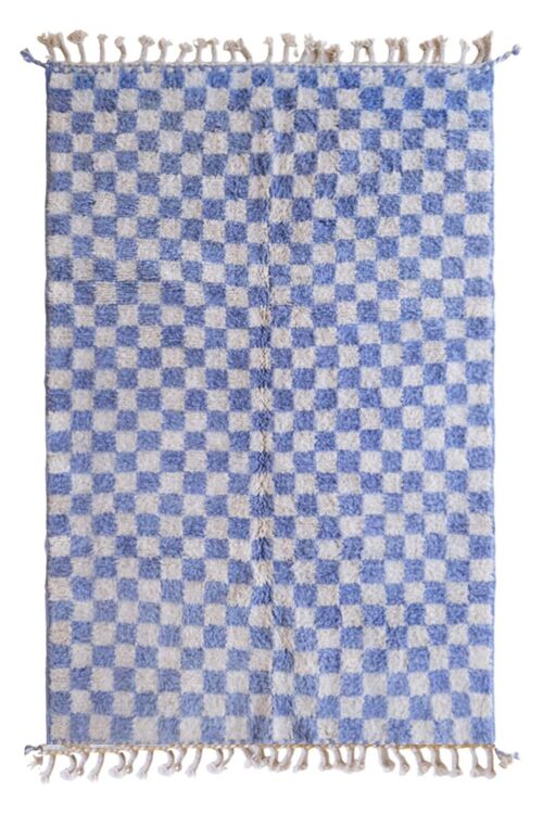 Tapis Berbere à carreaux en laine 160 x 253 cm