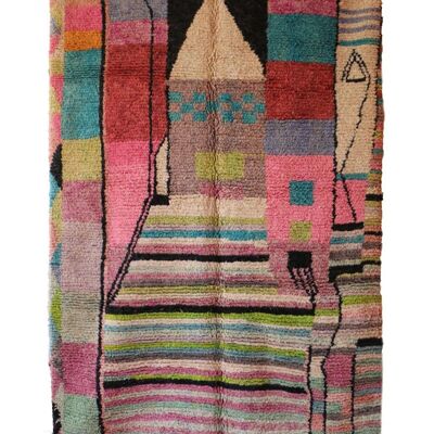 Tappeto berbero Boujaad colorato 195 x 320 cm
