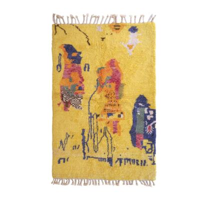 Tappeto berbero astratto in lana 164 x 245 cm