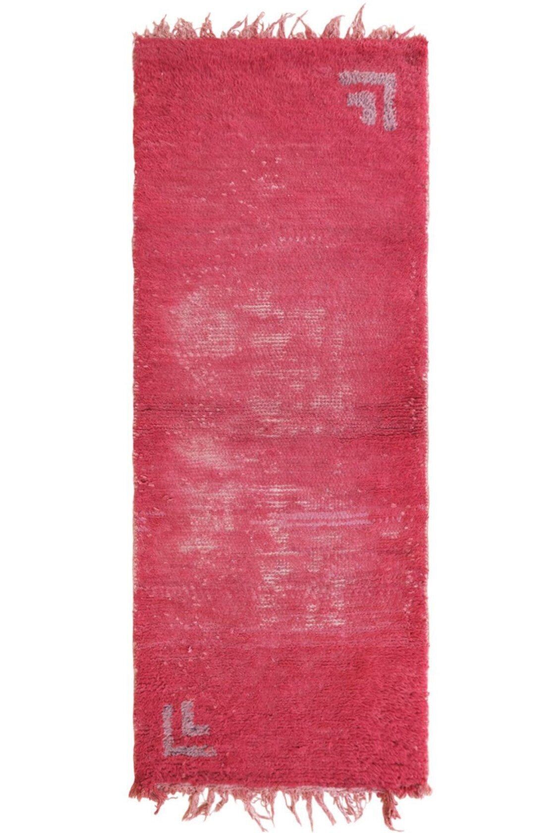 Tappeto berbero in lana Boujaad vintage 75 x 191 cm