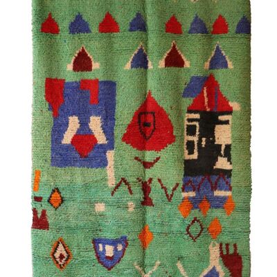 Tappeto berbero in lana Boujad colorato 167 x 278 cm