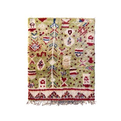 Tappeto berbero in lana colorata 109 x 147 cm