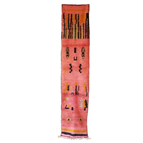 Tapis de couloir Berbere marocain pure laine 69 x 338 cm