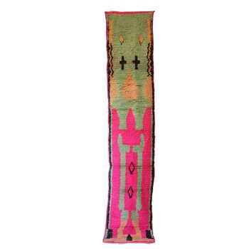 Tapis de couloir Berbere marocain pure laine 71 x 355 cm 1
