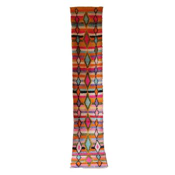 Tapis de couloir Berbere marocain pure laine 73 x 390 cm 1