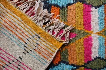 Tapis de couloir Berbere marocain pure laine 73 x 390 cm 2