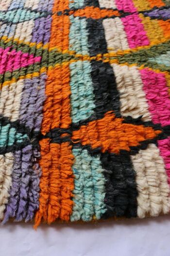 Tapis de couloir Berbere marocain pure laine 73 x 390 cm 4