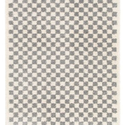 CHECKERS Weicher und bequemer Hochflor-Teppich