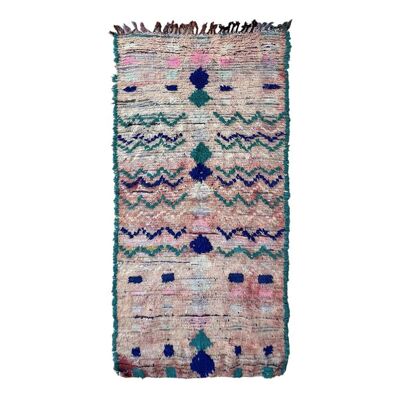 Alfombra bereber marroquí de pura lana 115 x 239 cm