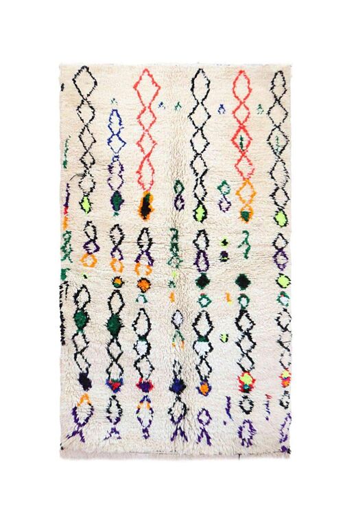 Tapis Berbere marocain pure laine 116 x 207 cm
