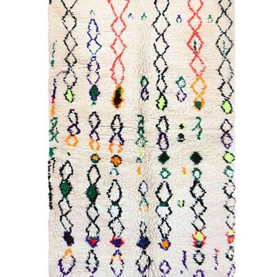 Tappeto berbero marocchino in pura lana 116 x 207 cm