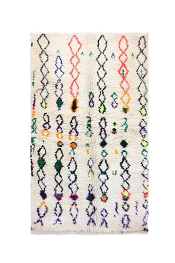 Tapis Berbere marocain pure laine 116 x 207 cm 1