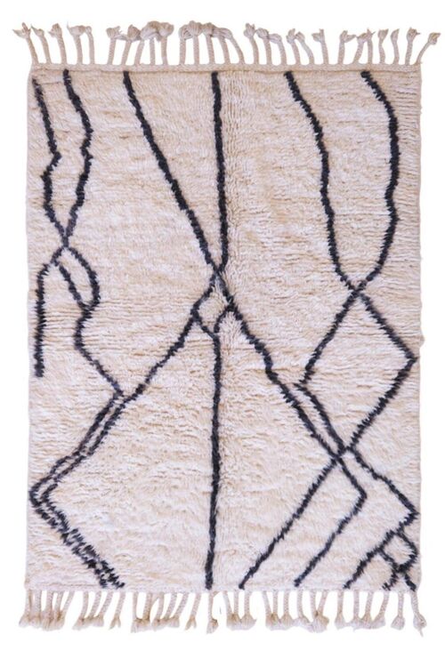 Tapis Berbere marocain pure laine 127 x 174 cm
