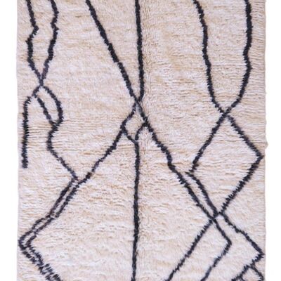 Tappeto berbero marocchino in pura lana 127 x 174 cm