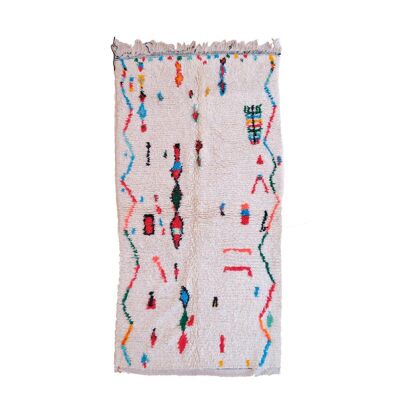 Tappeto berbero marocchino in pura lana 137 x 250 cm