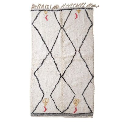 Tapis Berbere marocain pure laine 140 x 253 cm