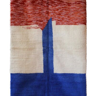 Alfombra bereber marroquí de pura lana 144 x 229 cm