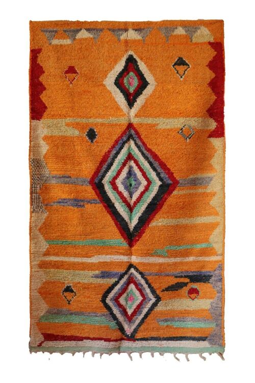 Tapis Berbere marocain pure laine 148 x 263 cm