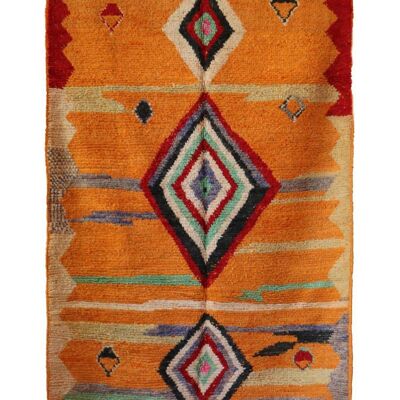 Tappeto berbero marocchino in pura lana 148 x 263 cm