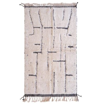 Alfombra bereber marroquí de pura lana 152 x 244 cm