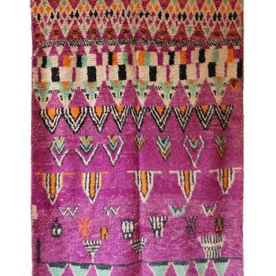 Alfombra bereber contemporánea de lana 197 x 304 cm