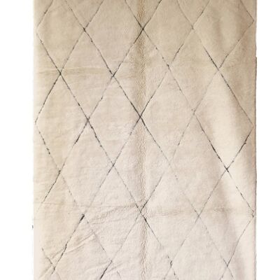 Tapis Berbere en laine de M'Rirt beige 196 x 310 cm