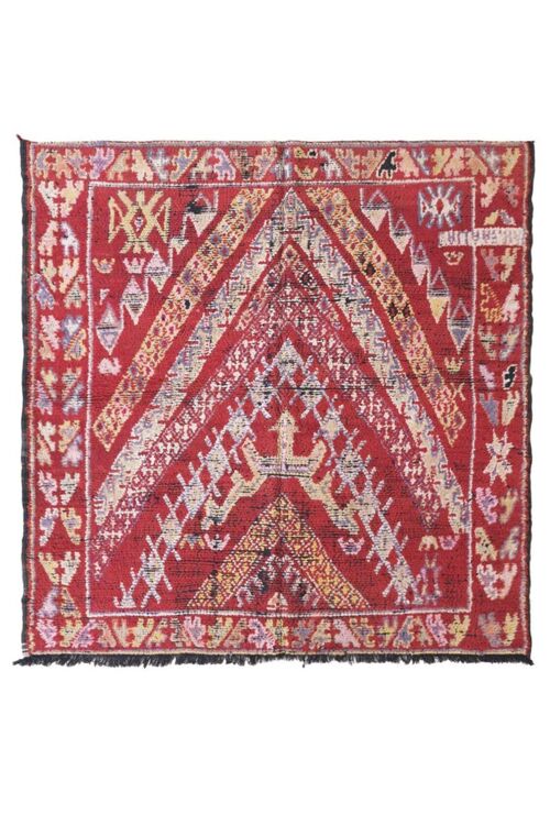 Tapis Berbere marocain en laine vintage 175 x 180 cm