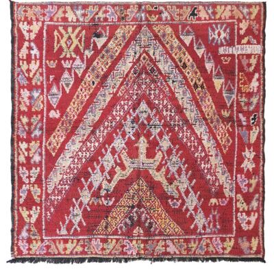 Tappeto berbero marocchino in lana vintage 175 x 180 cm