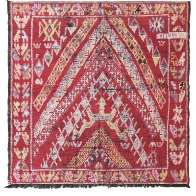 Tappeto berbero marocchino in lana vintage 175 x 180 cm